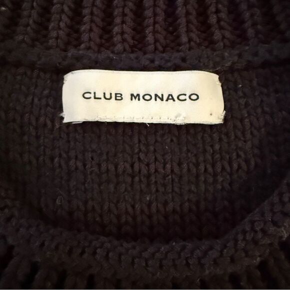 Club Monaco Fringe Trim Sleeveless Sweater Top - Picture 2 of 6